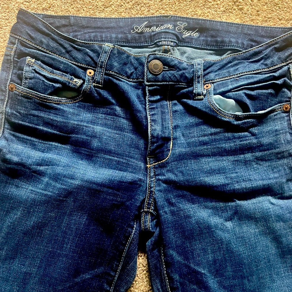 American eagle jeans stretch great condition small flaw on pocket see ph…